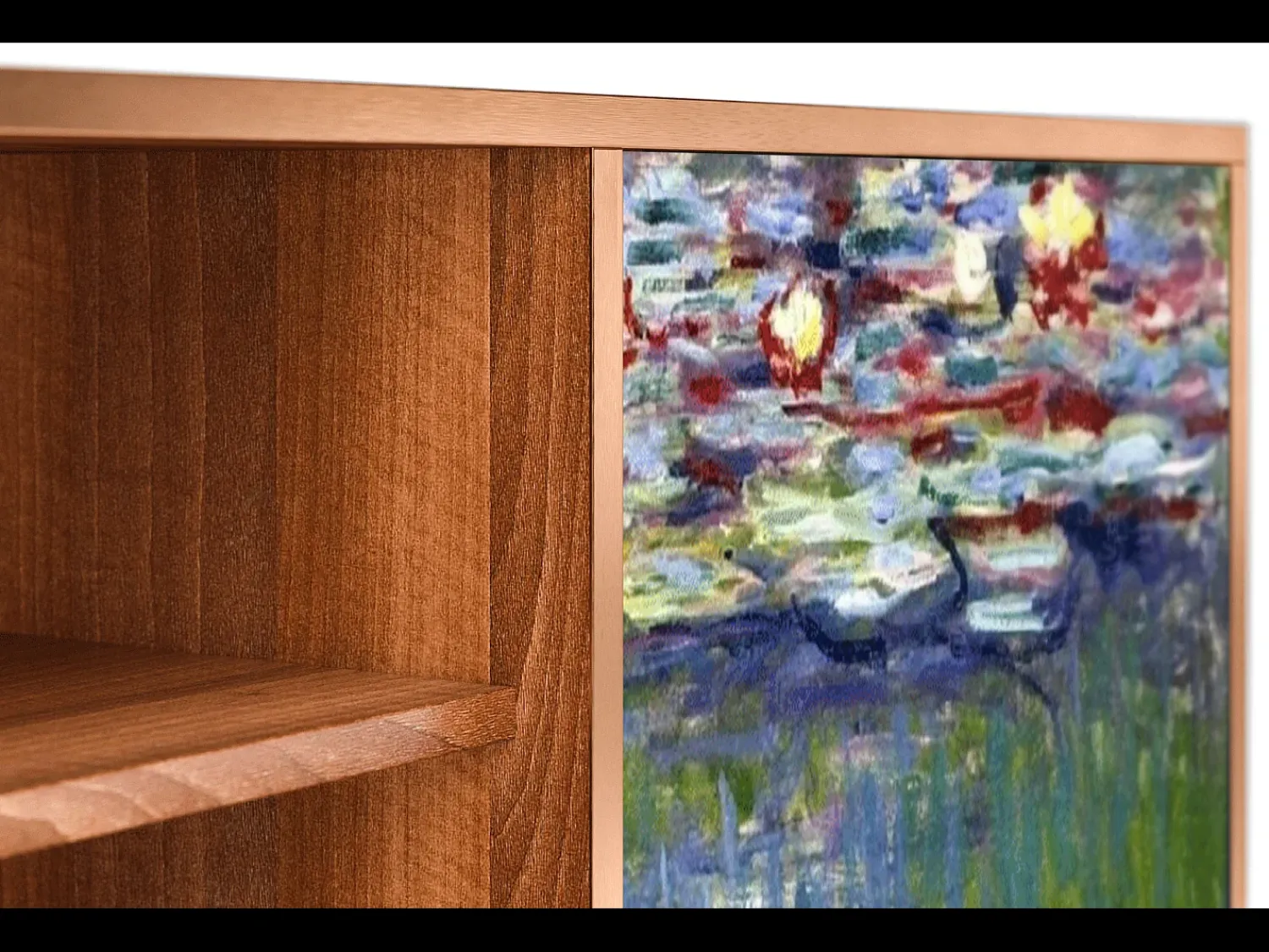 Móvel De Tv* Mueble de TV - 170х69х48 cm - T2 - The water lily pond , Nogueira Castanho