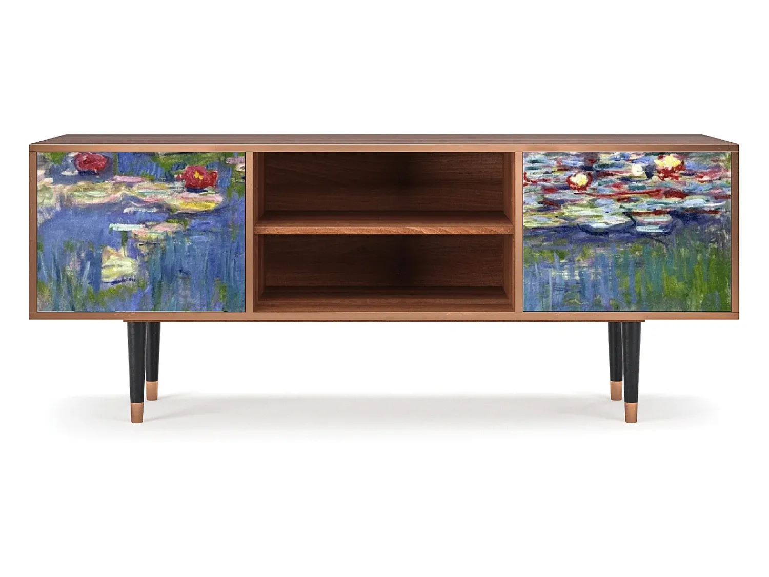 Móvel De Tv* Mueble de TV - 170х69х48 cm - T2 - The water lily pond , Nogueira Castanho