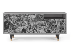 Hot Mueble de TV - 125х56х41 cm - T7 - The Festival of Saint, Cinza Cinzento