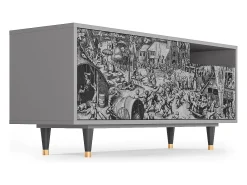 Hot Mueble de TV - 125х56х41 cm - T7 - The Festival of Saint, Cinza Cinzento