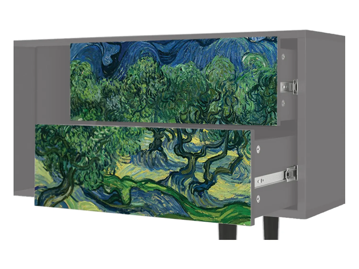Mueble de TV - 170х69х48 cm - T1 - The Oil Trees, Cinza^ Móvel De Tv