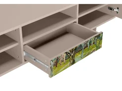 Móvel De Tv| Mueble de TV - 170х59х41 cm - T6 - The Branco Orchard, Latte Bege