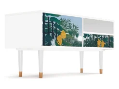 Outlet Mueble de TV - 115х59х48 cm - T3 - The Repast of the Lion, Branco Bege