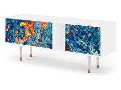 Móvel De Tv| Mueble de TV - 170х69х48 cm - T1 - The Girl - James Jean, Branco Bege