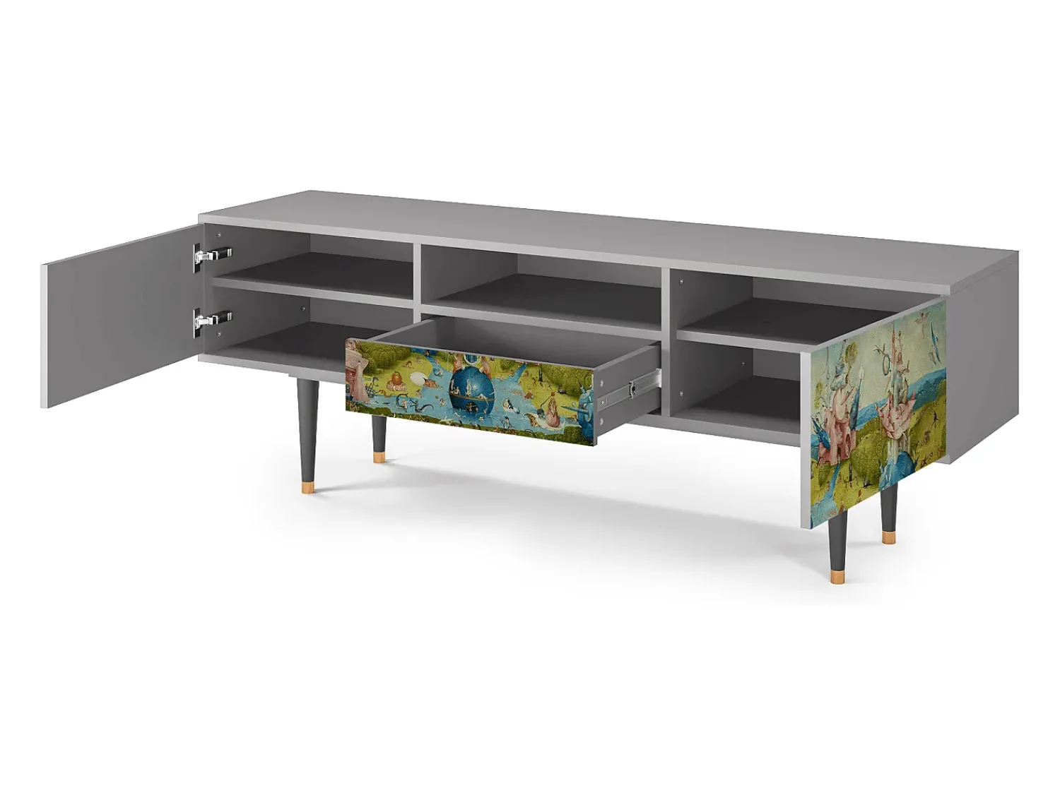 Móvel De Tv* Mueble de TV - 170х59х41 cm - T6 - The Garden 2 by Bosch, Cinza Cinzento