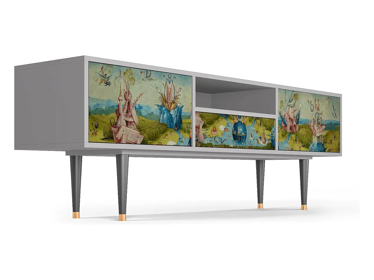 Móvel De Tv* Mueble de TV - 170х59х41 cm - T6 - The Garden 2 by Bosch, Cinza Cinzento