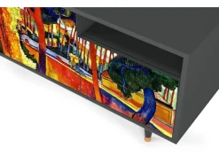 Móvel De Tv| Mueble de TV - 125х56х41 cm - T7 - The Turning Road, Antracite Cinza antracite