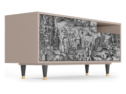 Móvel De Tv| Mueble de TV - 125х56х41 cm - T7 - The Temptation, Latte Bege