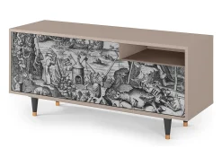 Móvel De Tv| Mueble de TV - 125х56х41 cm - T7 - The Temptation, Latte Bege