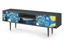 Móvel De Tv| Mueble de TV - 170х59х41 cm - T6 - The Starry Night , Antracite Cinza antracite