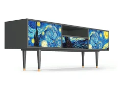Móvel De Tv| Mueble de TV - 170х59х41 cm - T6 - The Starry Night , Antracite Cinza antracite