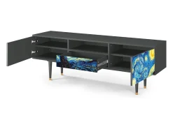 Móvel De Tv| Mueble de TV - 170х59х41 cm - T6 - The Starry Night , Antracite Cinza antracite