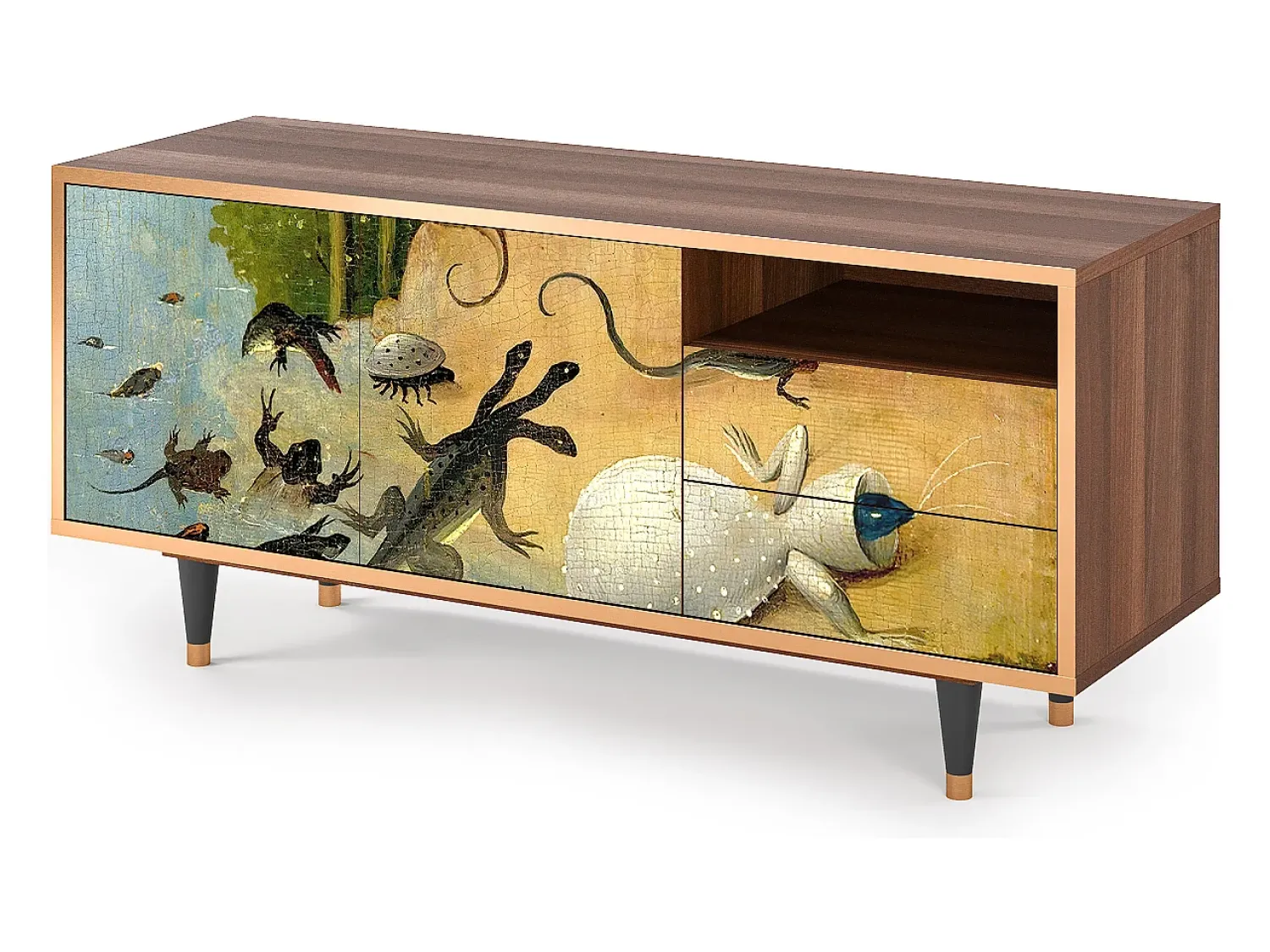 Móvel De Tv| Mueble de TV - 125х56х41 cm - T7 - The Garden by Bosch, Nogueira Castanho