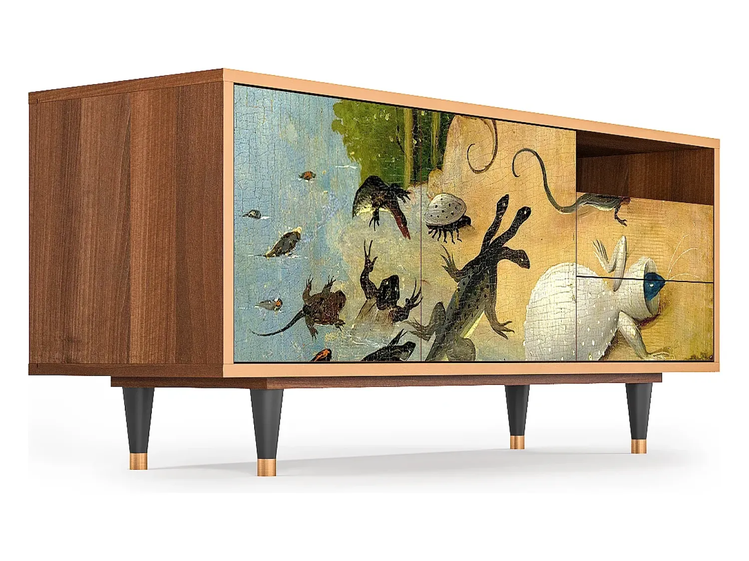 Móvel De Tv| Mueble de TV - 125х56х41 cm - T7 - The Garden by Bosch, Nogueira Castanho