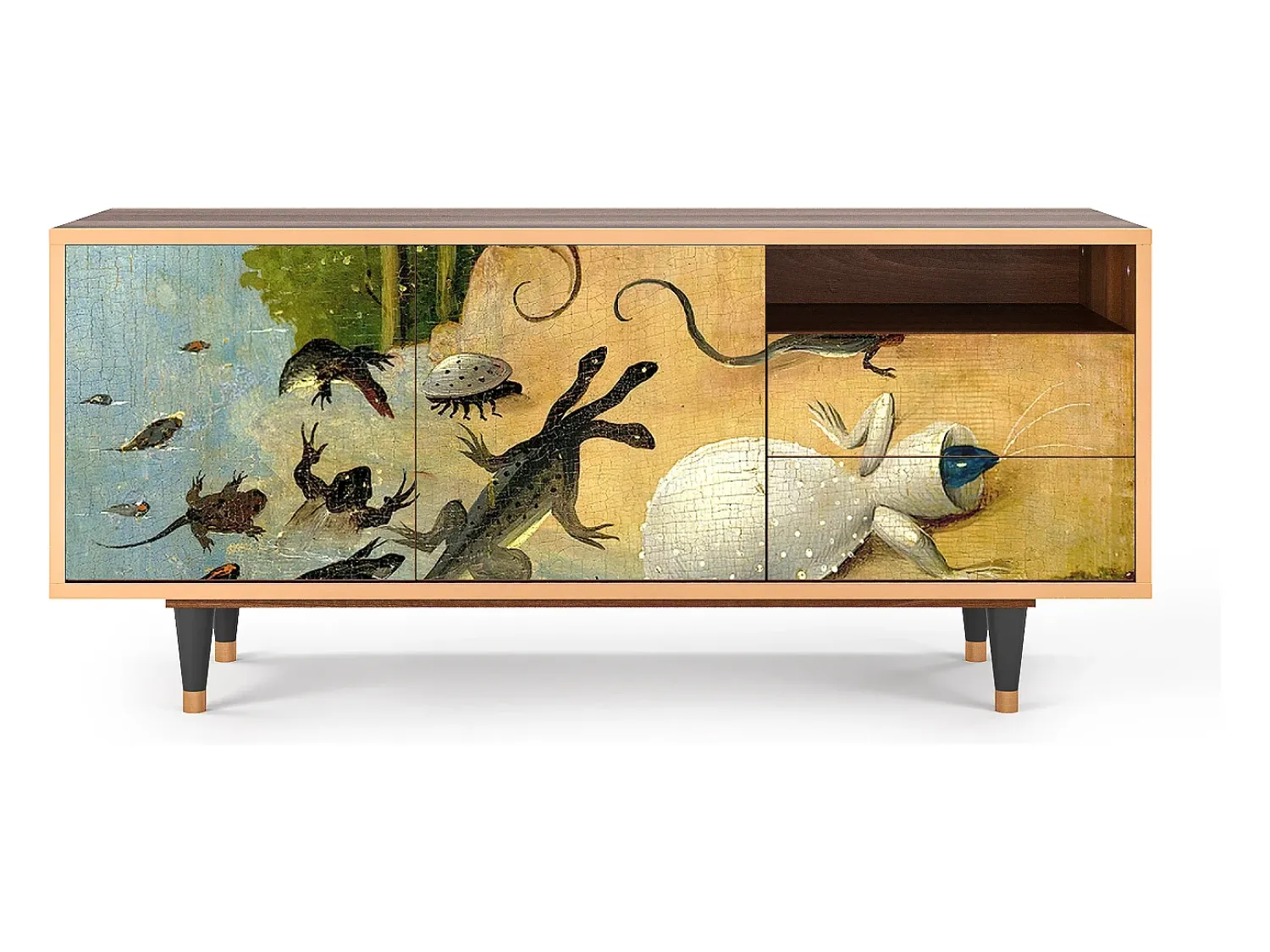 Móvel De Tv| Mueble de TV - 125х56х41 cm - T7 - The Garden by Bosch, Nogueira Castanho