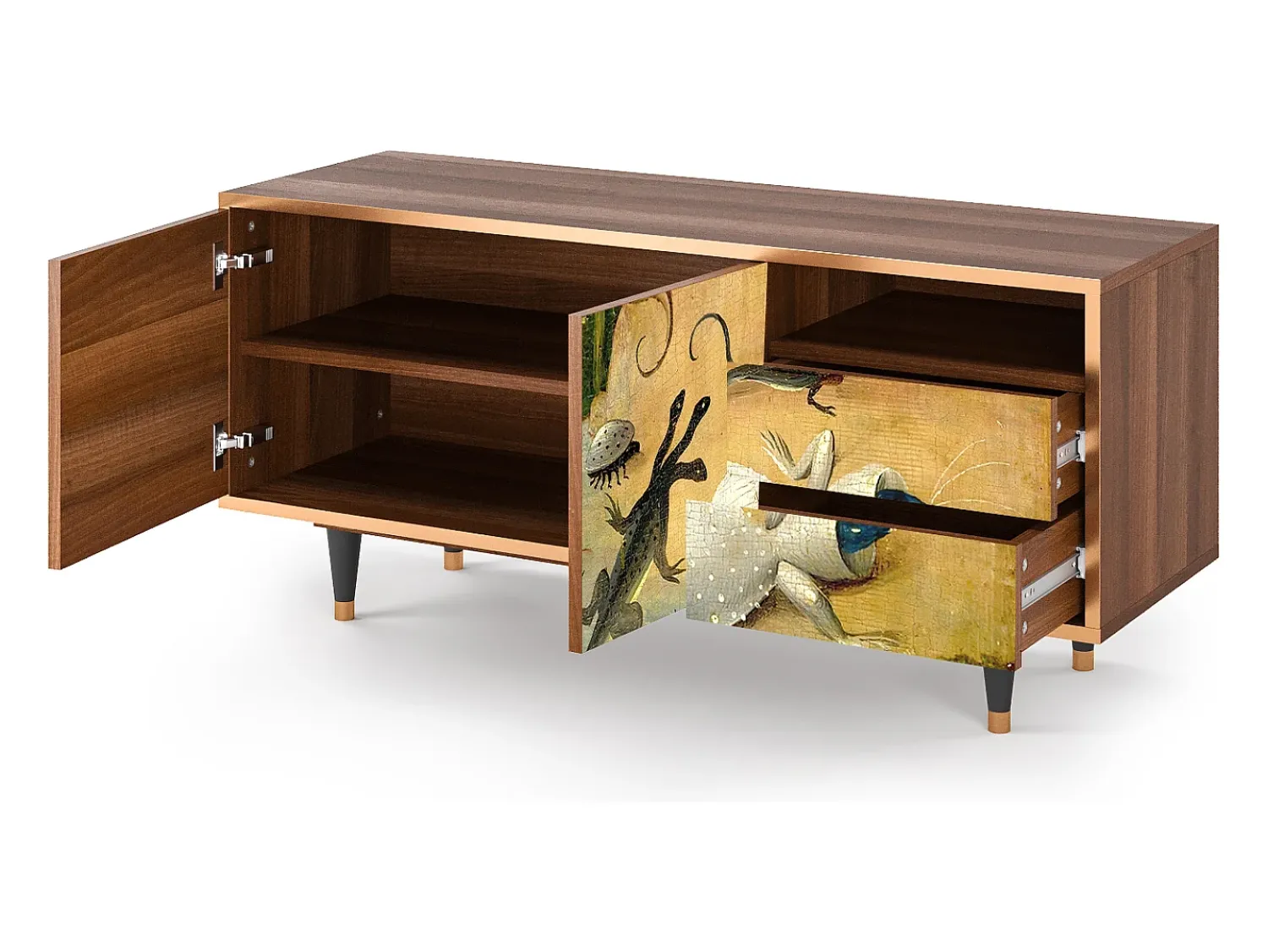 Móvel De Tv| Mueble de TV - 125х56х41 cm - T7 - The Garden by Bosch, Nogueira Castanho