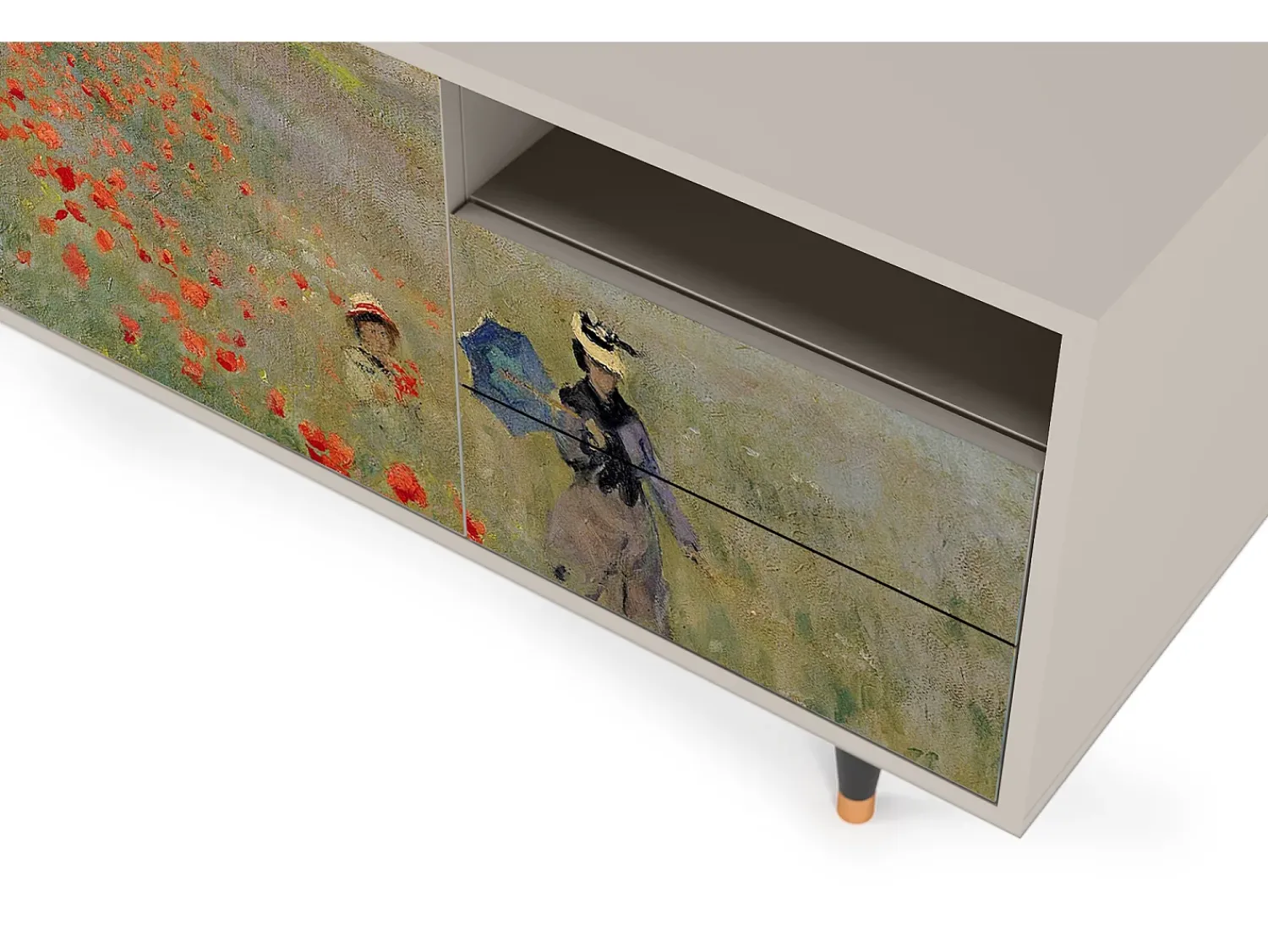 Mueble de TV - 125х56х41 cm - T7 - The Poppy Field , Areia^ Móvel De Tv