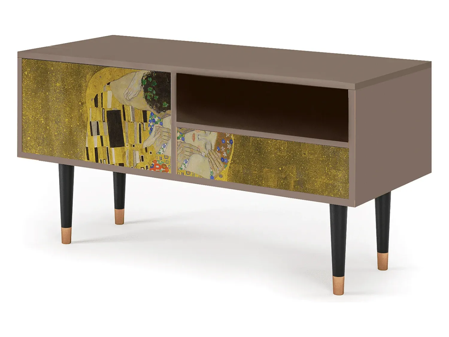 Mueble de TV - 115х59х48 cm - T3 - The Kiss by Klimt , Latte^ Móvel De Tv