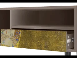 Mueble de TV - 115х59х48 cm - T3 - The Kiss by Klimt , Latte^ Móvel De Tv