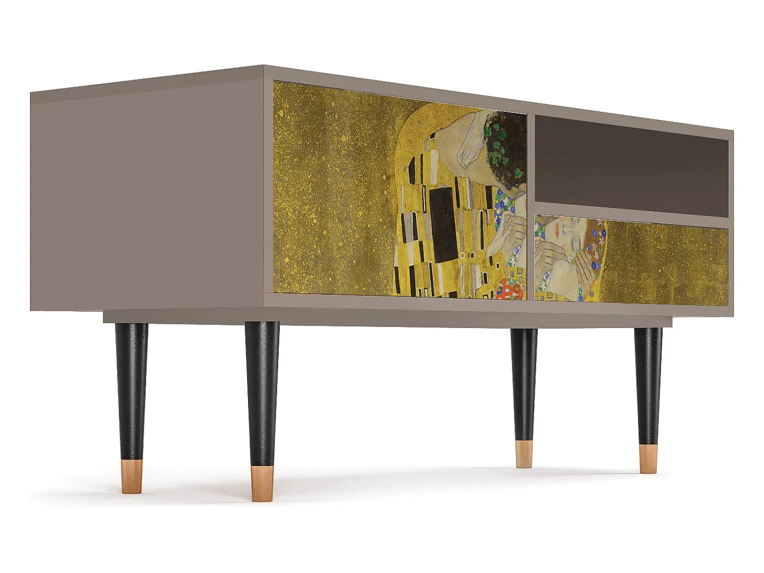Mueble de TV - 115х59х48 cm - T3 - The Kiss by Klimt , Latte^ Móvel De Tv