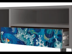 Móvel De Tv| Mueble de TV - 115х59х48 cm - T3 - The Girl - James Jean, Cinza Cinzento