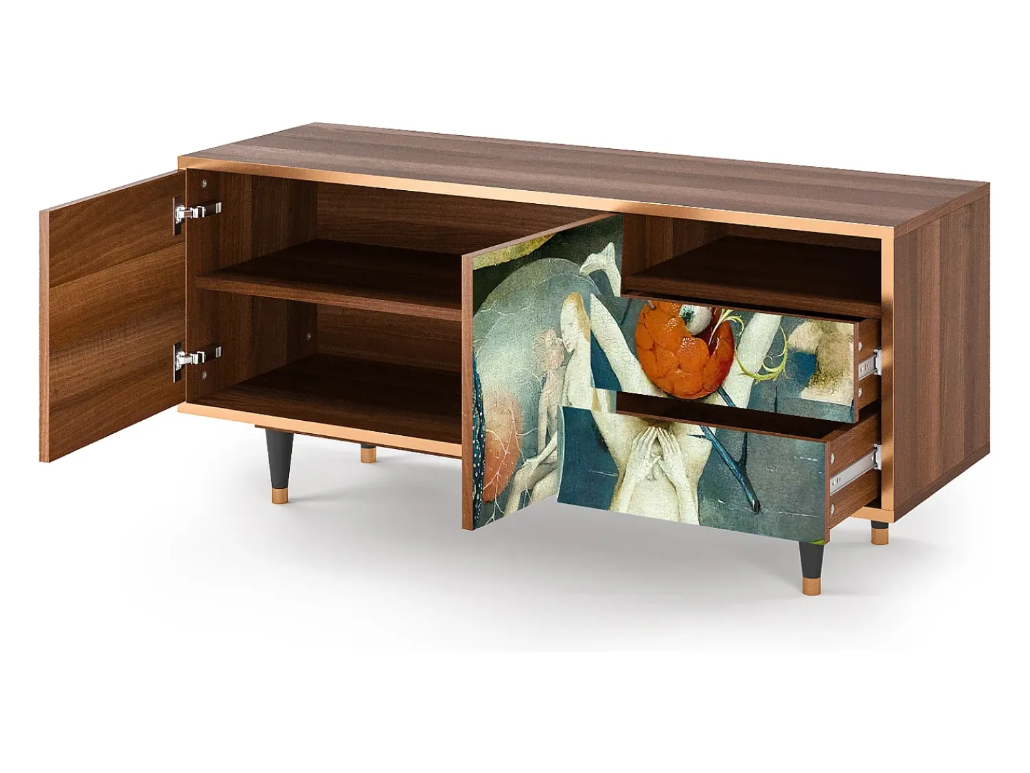 Móvel De Tv* Mueble de TV - 125х56х41 cm - T7 - The Garden Of by Bosch, Nogueira Castanho