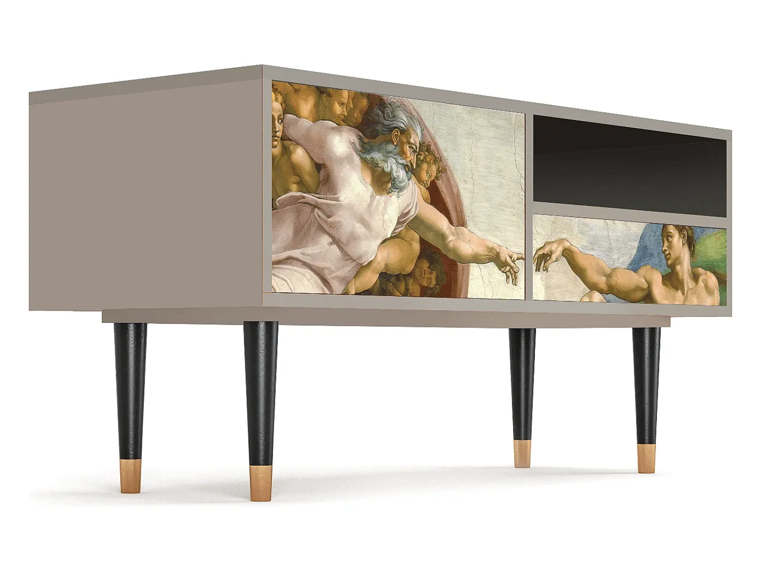 Mueble de TV - 115х59х48 cm - T3 - The Creation of Adam, Areia^ Móvel De Tv