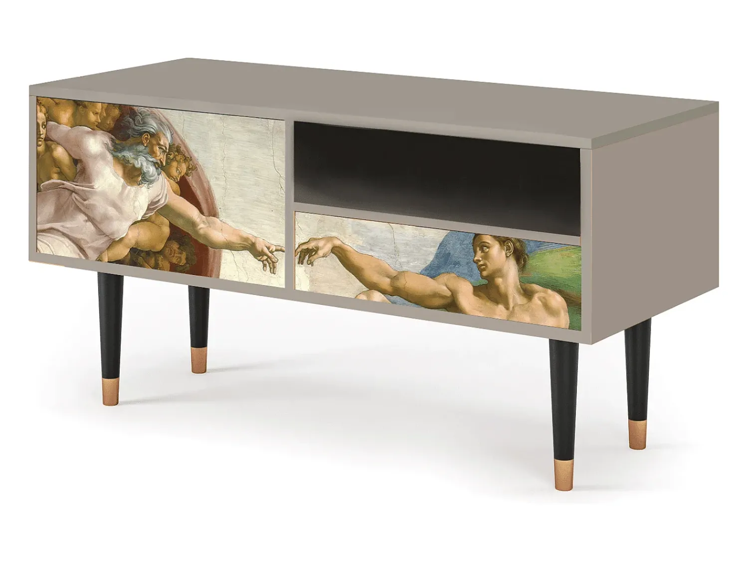 Mueble de TV - 115х59х48 cm - T3 - The Creation of Adam, Areia^ Móvel De Tv