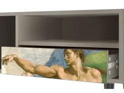 Mueble de TV - 115х59х48 cm - T3 - The Creation of Adam, Areia^ Móvel De Tv