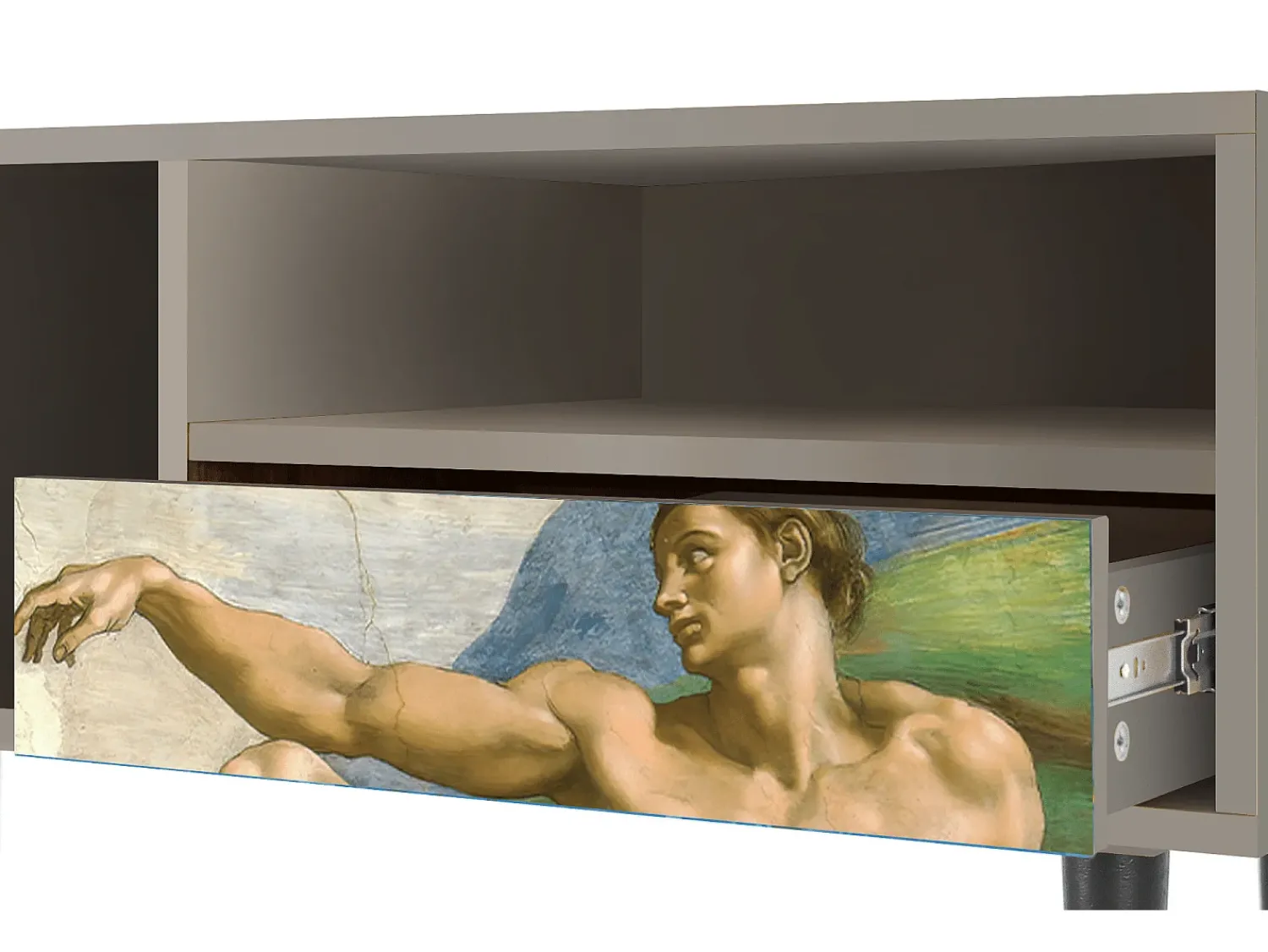 Mueble de TV - 115х59х48 cm - T3 - The Creation of Adam, Areia^ Móvel De Tv