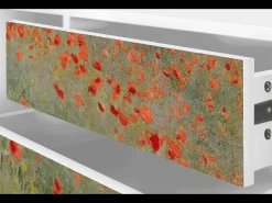 Móvel De Tv* Mueble de TV - 170х59х48 cm - T4 - The Poppy Field , Branco Bege