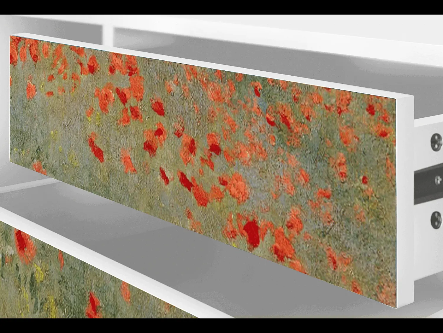 Móvel De Tv* Mueble de TV - 170х59х48 cm - T4 - The Poppy Field , Branco Bege