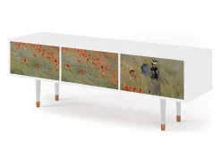 Móvel De Tv* Mueble de TV - 170х59х48 cm - T4 - The Poppy Field , Branco Bege