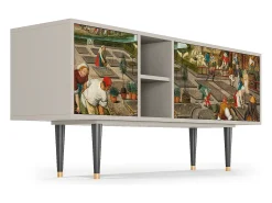 Outlet Mueble de TV - 150х69х41 cm - T5 - The Younger - Spring, Areia Bege