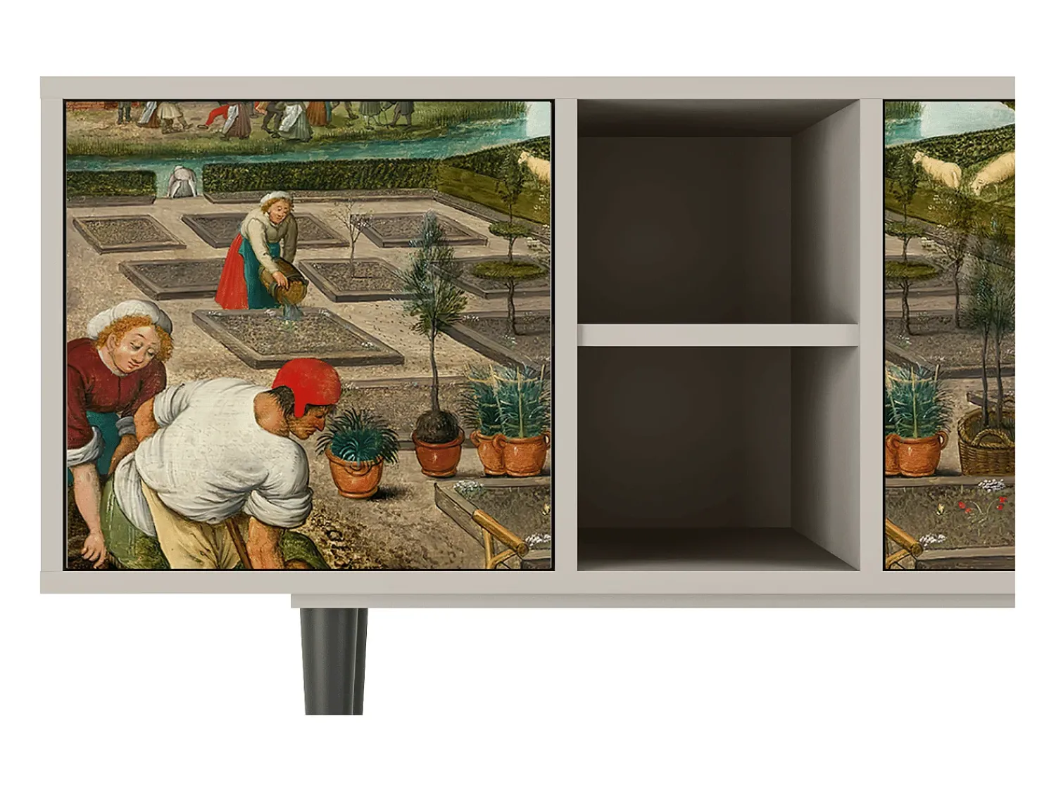 Outlet Mueble de TV - 150х69х41 cm - T5 - The Younger - Spring, Areia Bege