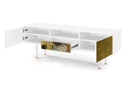 Móvel De Tv* Mueble de TV - 170х59х41 cm - T6 - The Kiss by Klimt , Branco Bege