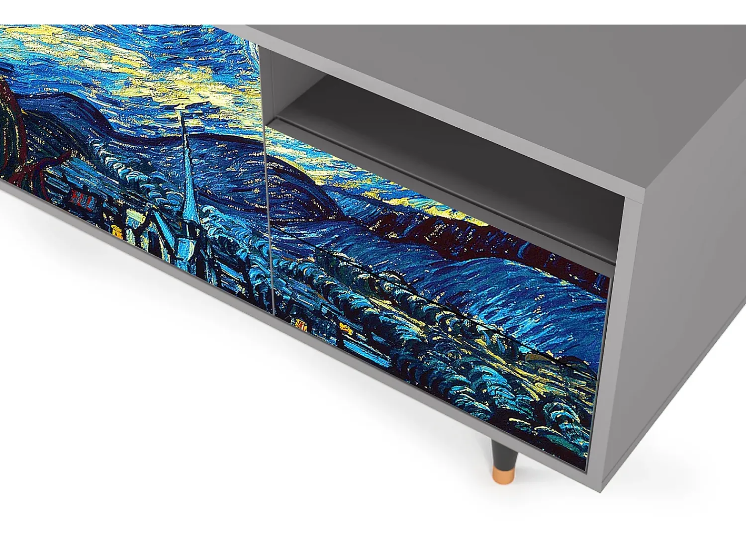 Mueble de TV - 125х56х41 cm - T7 - The Starry Night , Cinza^ Móvel De Tv