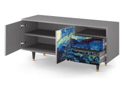Mueble de TV - 125х56х41 cm - T7 - The Starry Night , Cinza^ Móvel De Tv