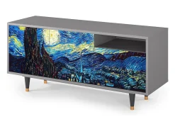 Mueble de TV - 125х56х41 cm - T7 - The Starry Night , Cinza^ Móvel De Tv