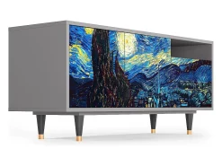 Mueble de TV - 125х56х41 cm - T7 - The Starry Night , Cinza^ Móvel De Tv