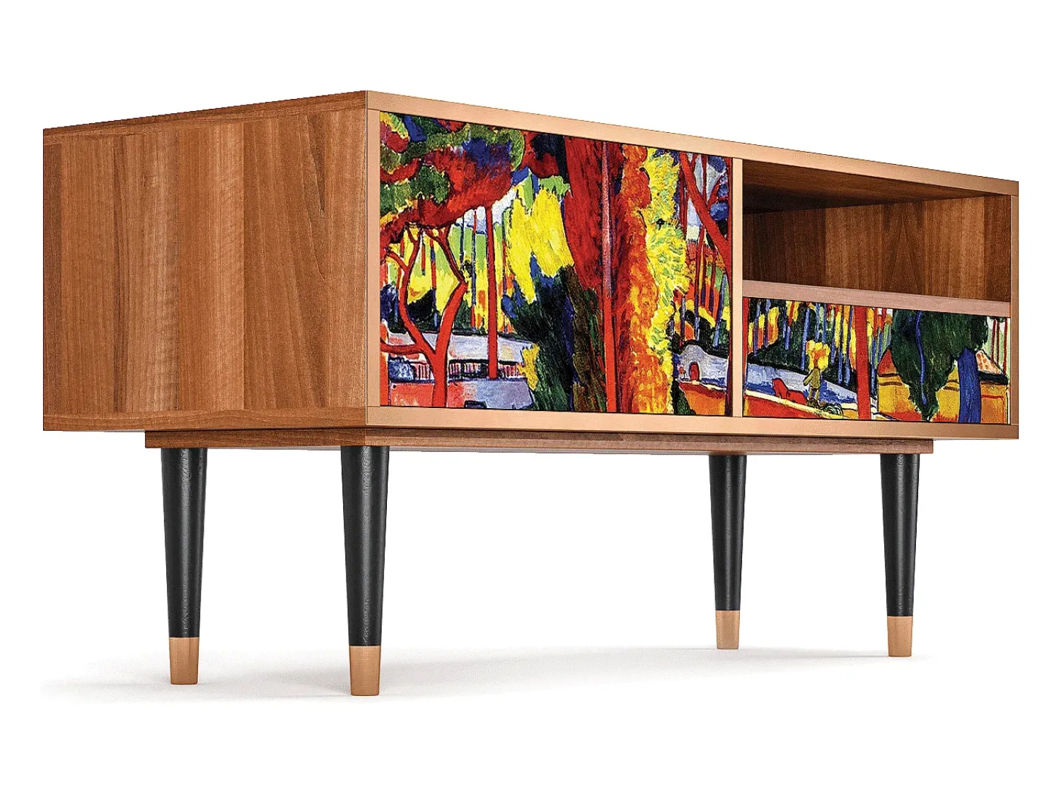 Best Mueble de TV - 115х59х48 cm - T3 - The Turning Road, Nogueira Castanho