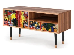 Best Mueble de TV - 115х59х48 cm - T3 - The Turning Road, Nogueira Castanho