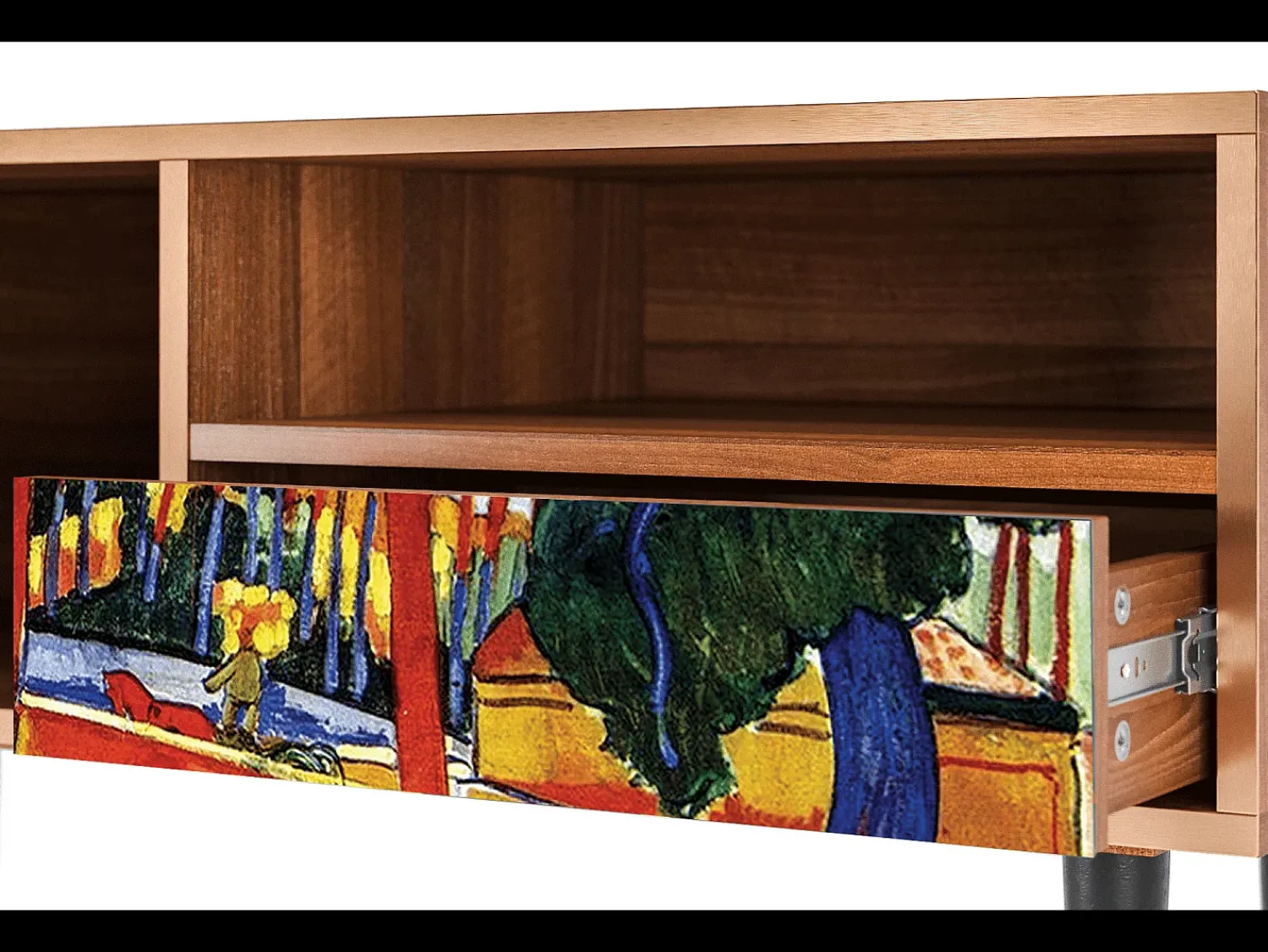 Best Mueble de TV - 115х59х48 cm - T3 - The Turning Road, Nogueira Castanho
