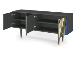 Móvel De Tv* Mueble de TV - 150х69х41 cm - T5 - The Cubist Paintings , Antracite Cinza antracite