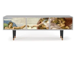 Mueble de TV - 170х59х48 cm - T4 - The Creation of Adam, Cinza^ Móvel De Tv