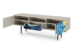 Móvel De Tv| Mueble de TV - 170х59х41 cm - T6 - The Starry Night , Areia Bege
