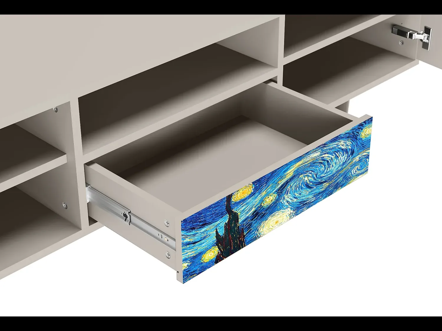 Móvel De Tv| Mueble de TV - 170х59х41 cm - T6 - The Starry Night , Areia Bege