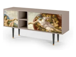 Hot Mueble de TV - 150х69х41 cm - T5 - The Creation of Adam, Latte Bege