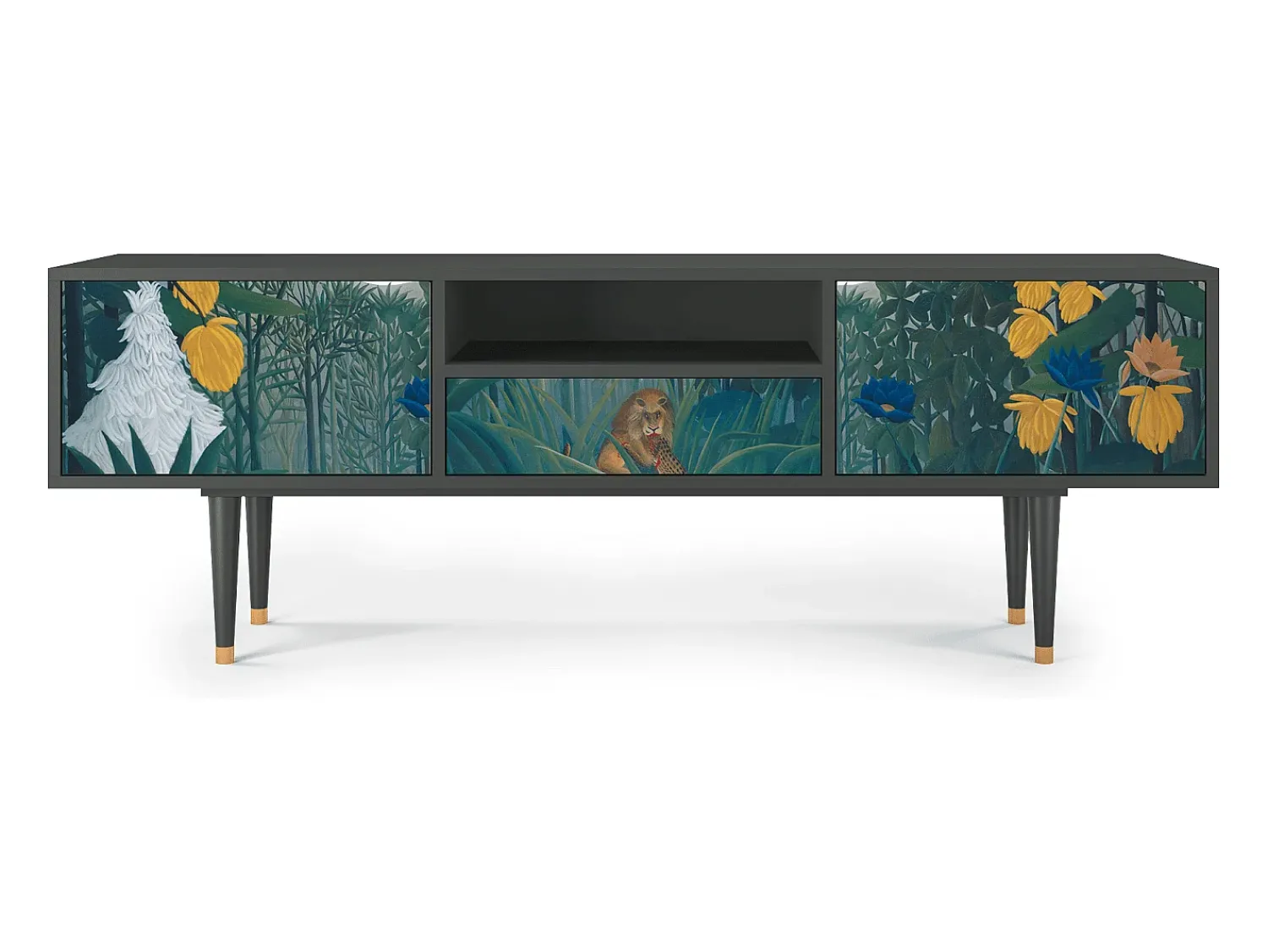 New Mueble de TV - 170х59х41 cm - T6 - The Repast of the Lion, Antracite Cinza antracite