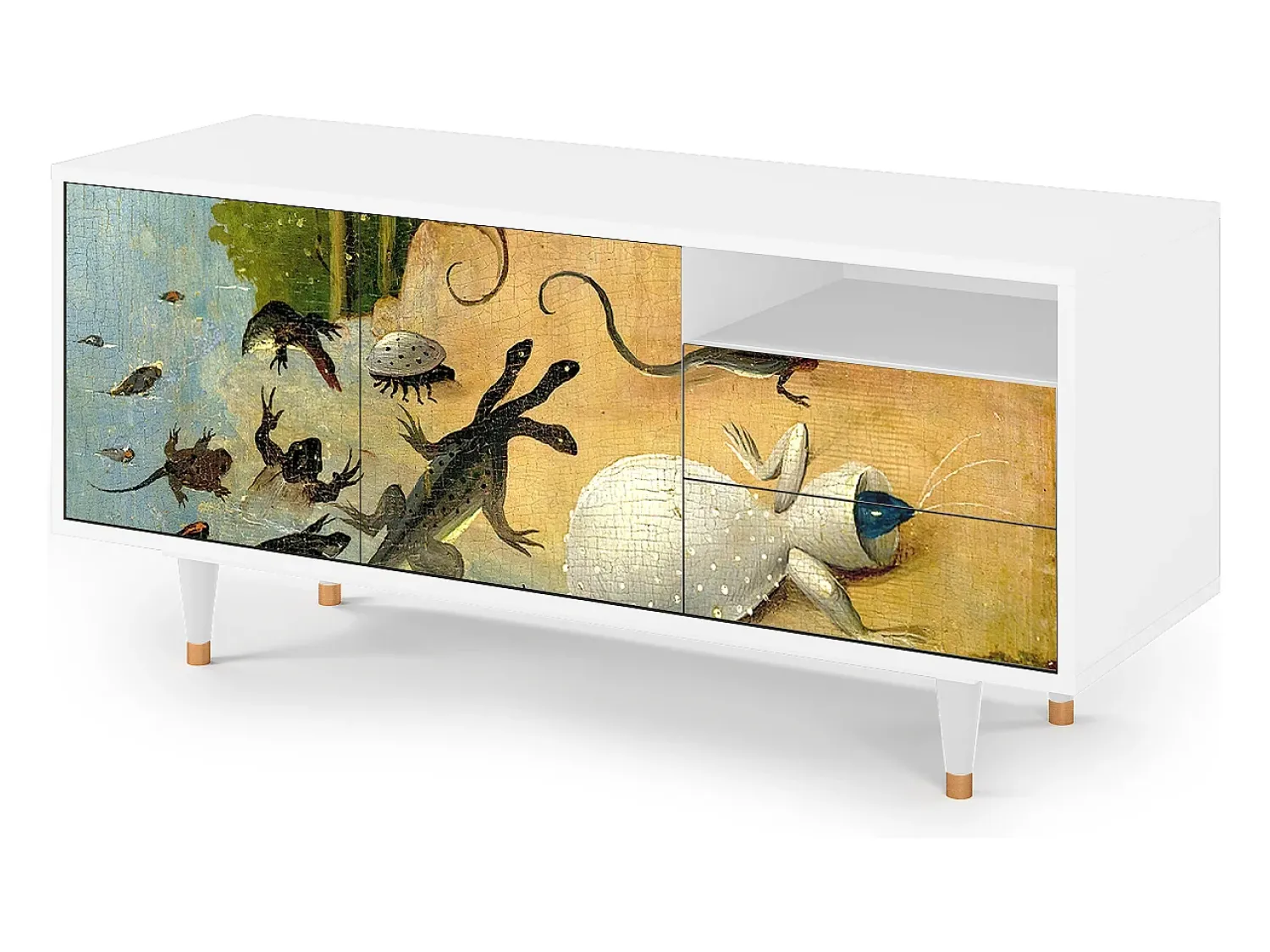 Mueble de TV - 125х56х41 cm - T7 - The Garden by Bosch, Branco^ Móvel De Tv